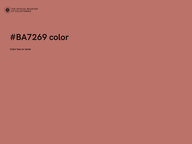 #BA7269 color image