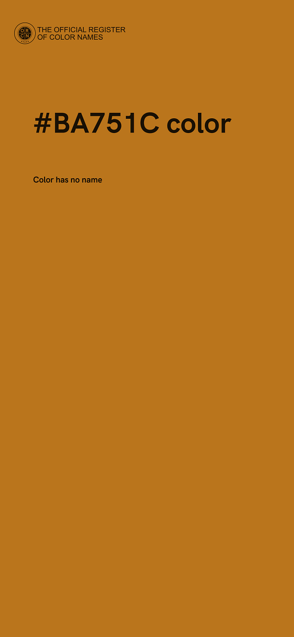 #BA751C color image