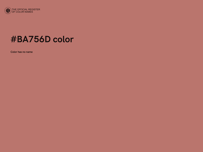 #BA756D color image