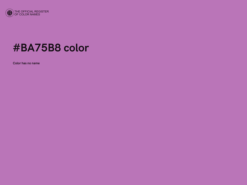 #BA75B8 color image