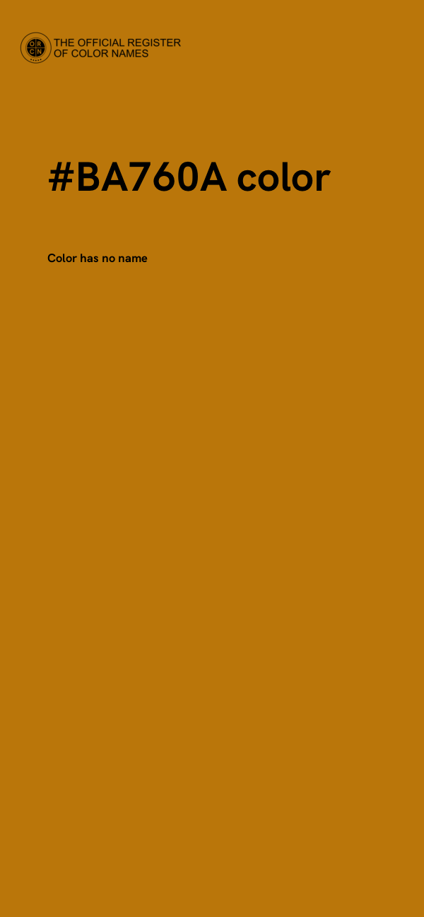 #BA760A color image
