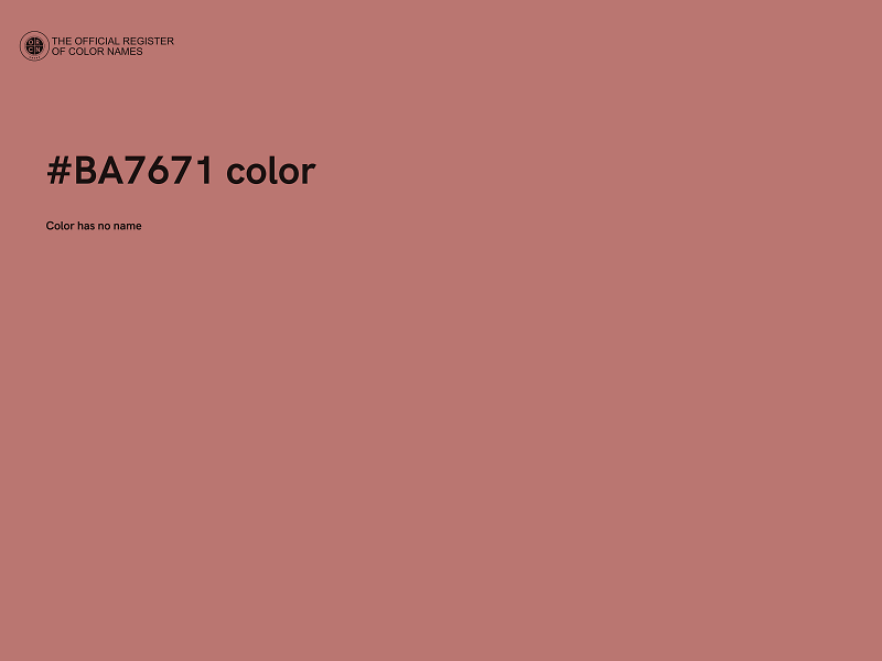 #BA7671 color image