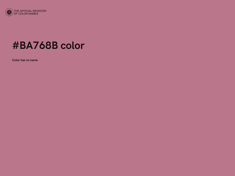 #BA768B color image