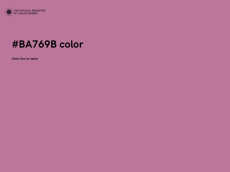 #BA769B color image