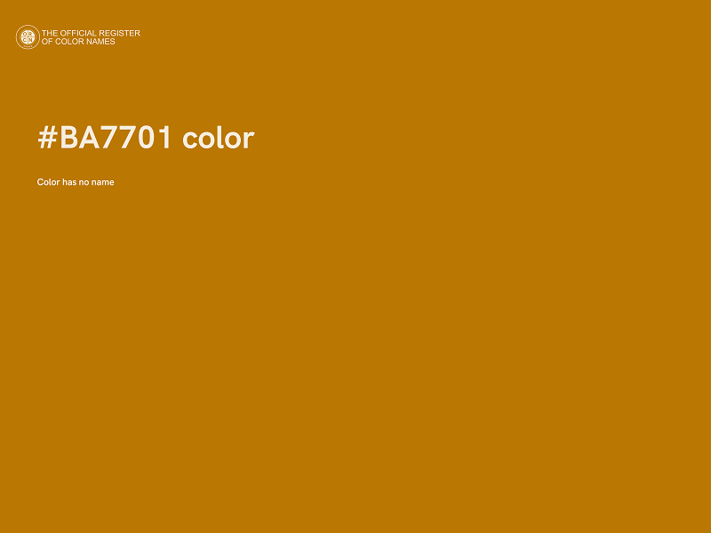 #BA7701 color image