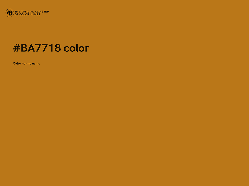 #BA7718 color image