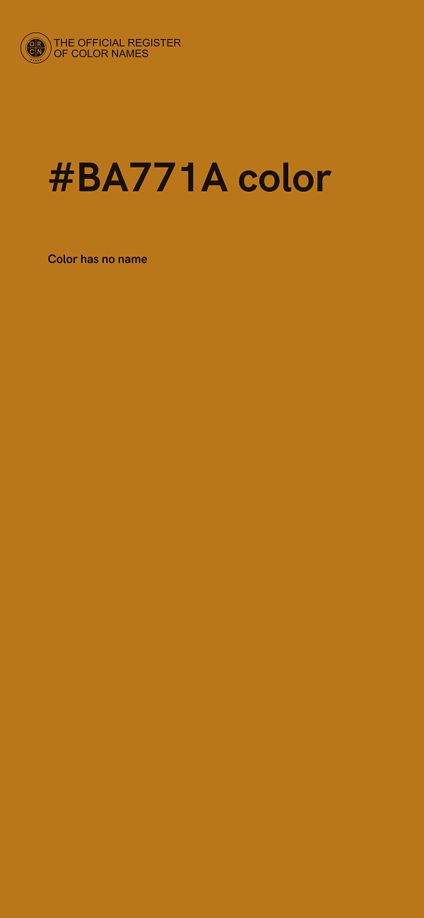 #BA771A color image