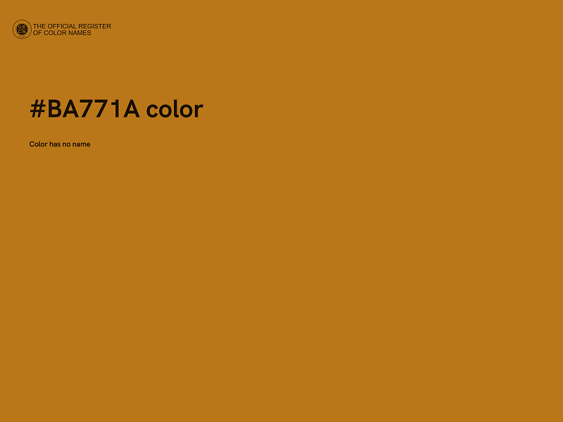 #BA771A color image
