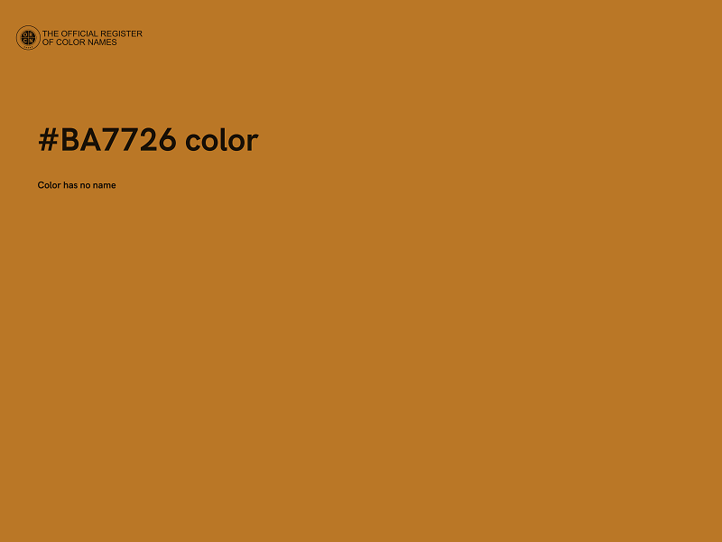 #BA7726 color image