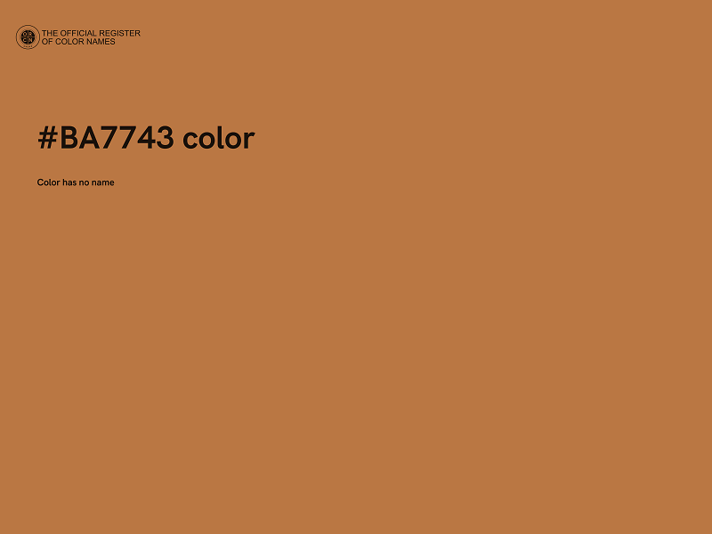 #BA7743 color image