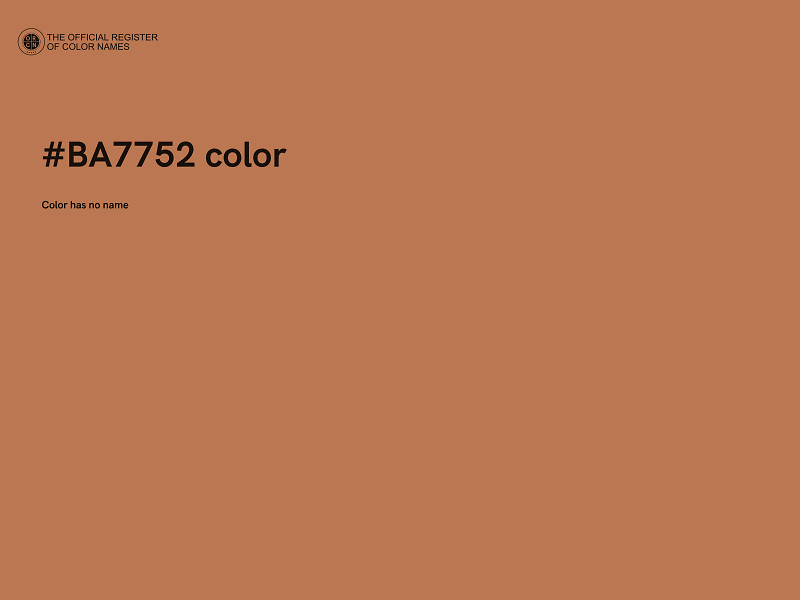 #BA7752 color image