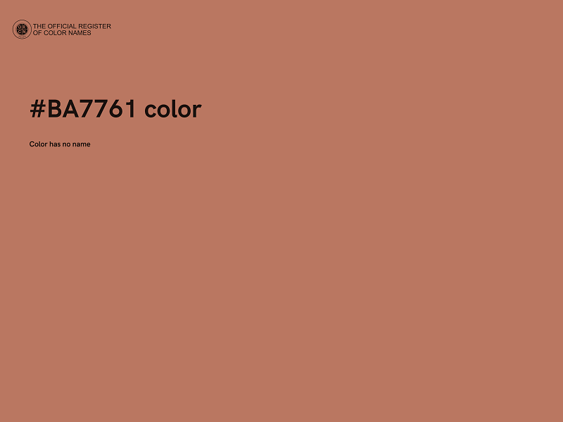 #BA7761 color image