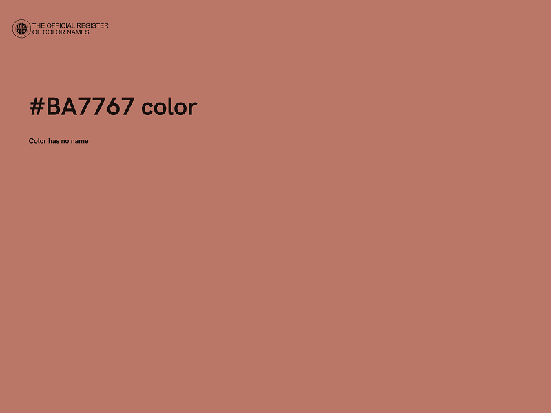 #BA7767 color image