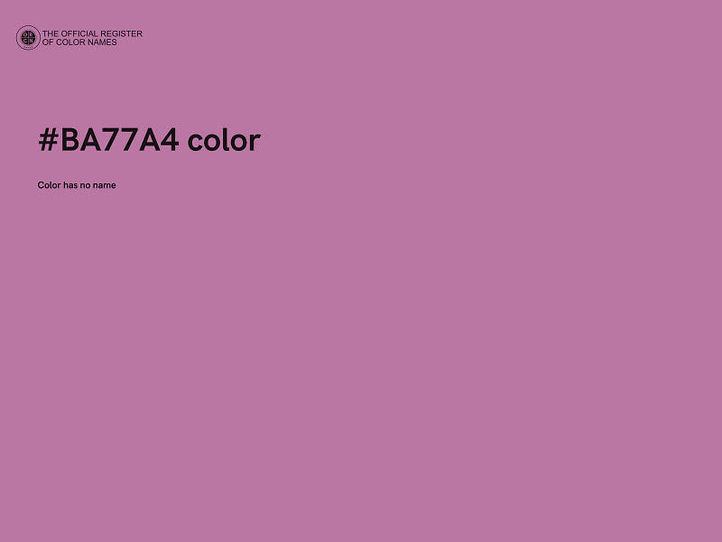 #BA77A4 color image