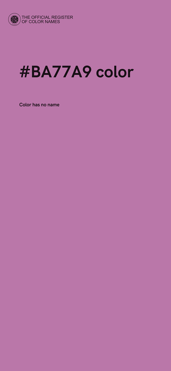 #BA77A9 color image