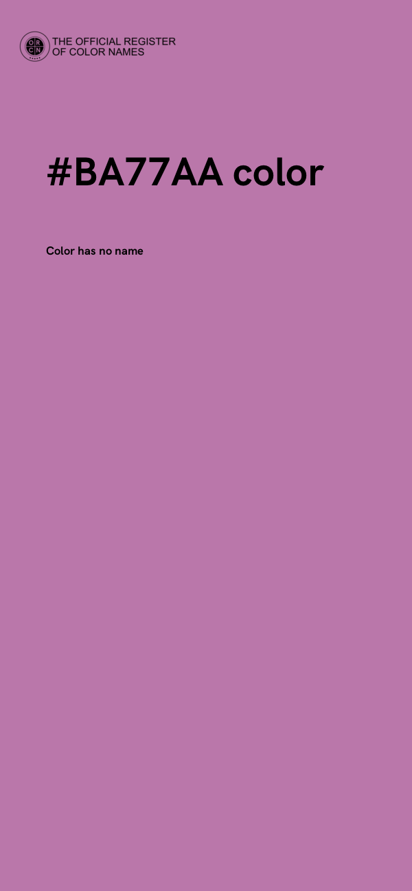 #BA77AA color image