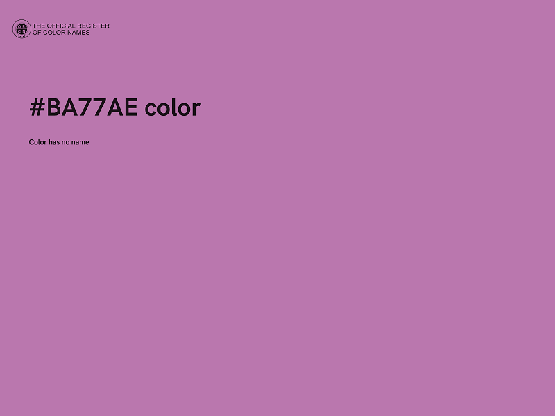 #BA77AE color image