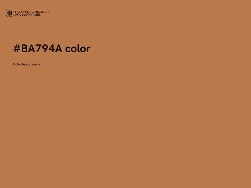 #BA794A color image