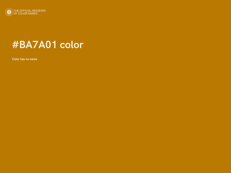 #BA7A01 color image