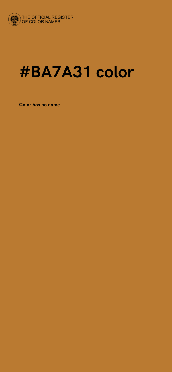 #BA7A31 color image