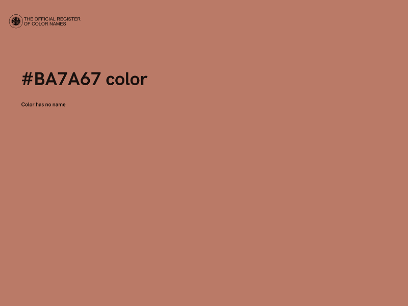 #BA7A67 color image