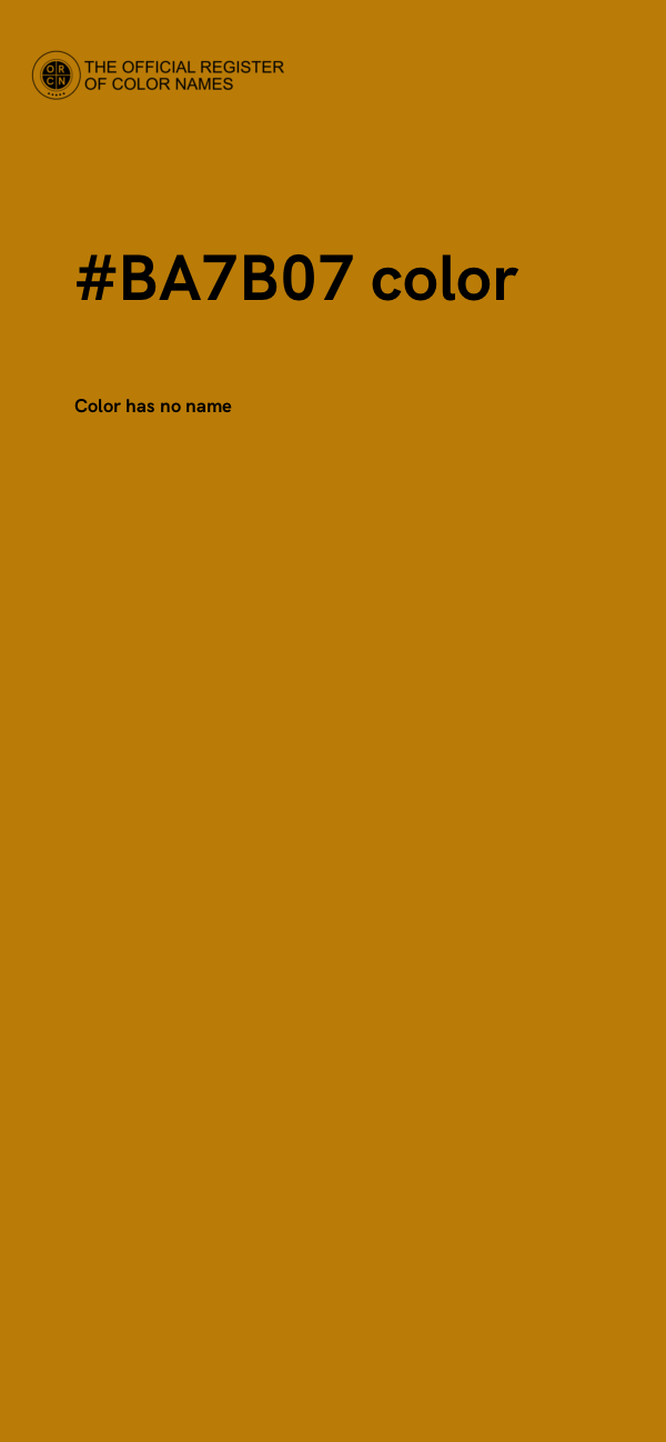 #BA7B07 color image