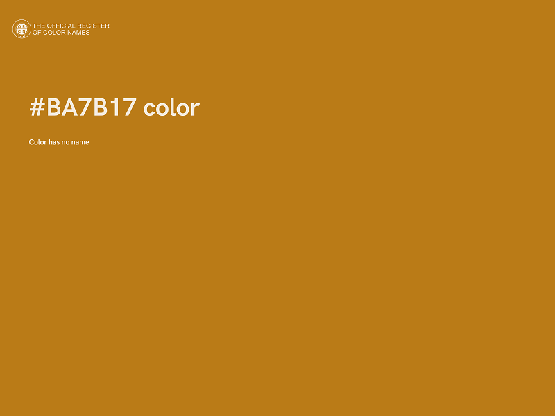 #BA7B17 color image