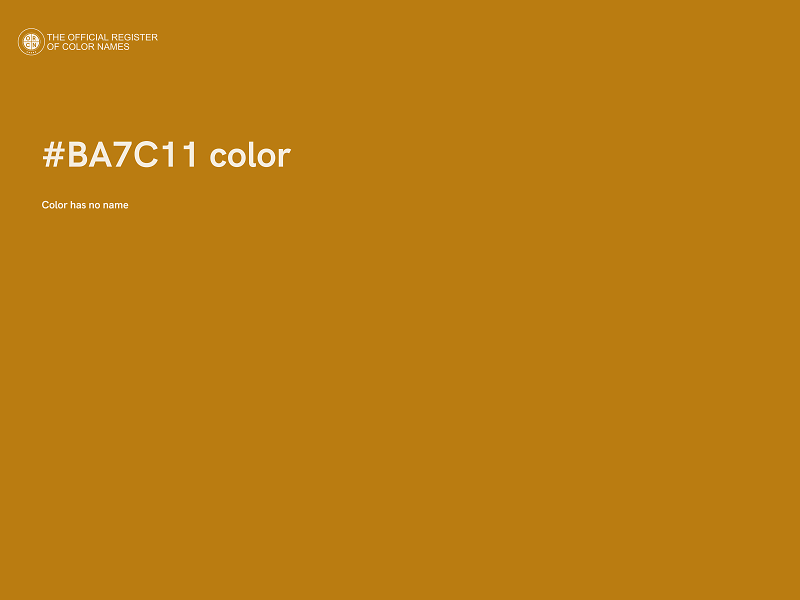 #BA7C11 color image