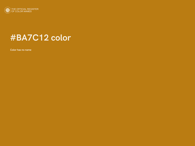 #BA7C12 color image