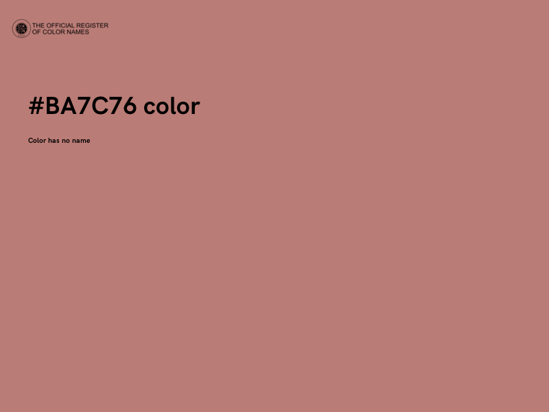 #BA7C76 color image