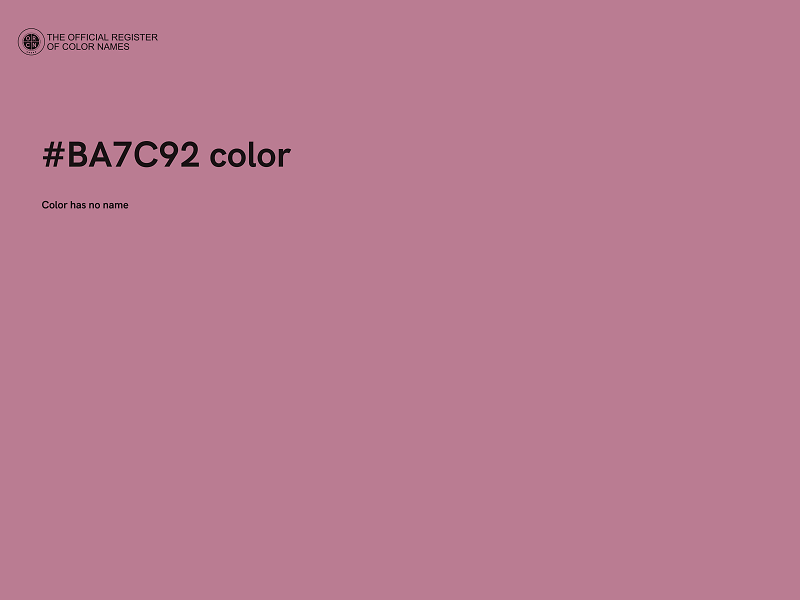 #BA7C92 color image