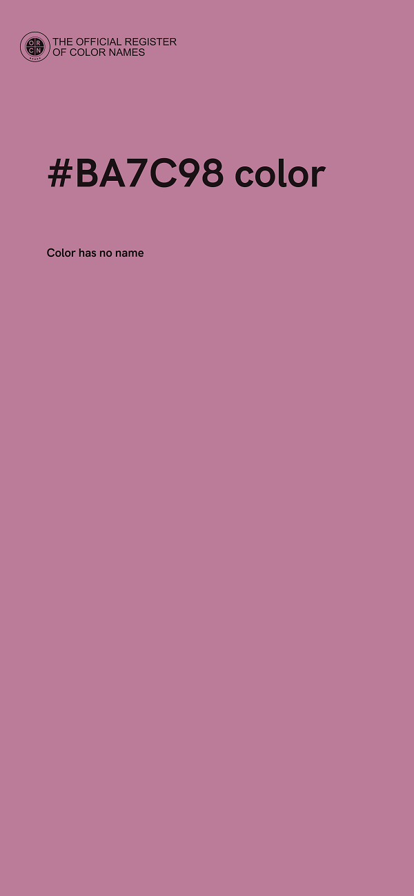 #BA7C98 color image