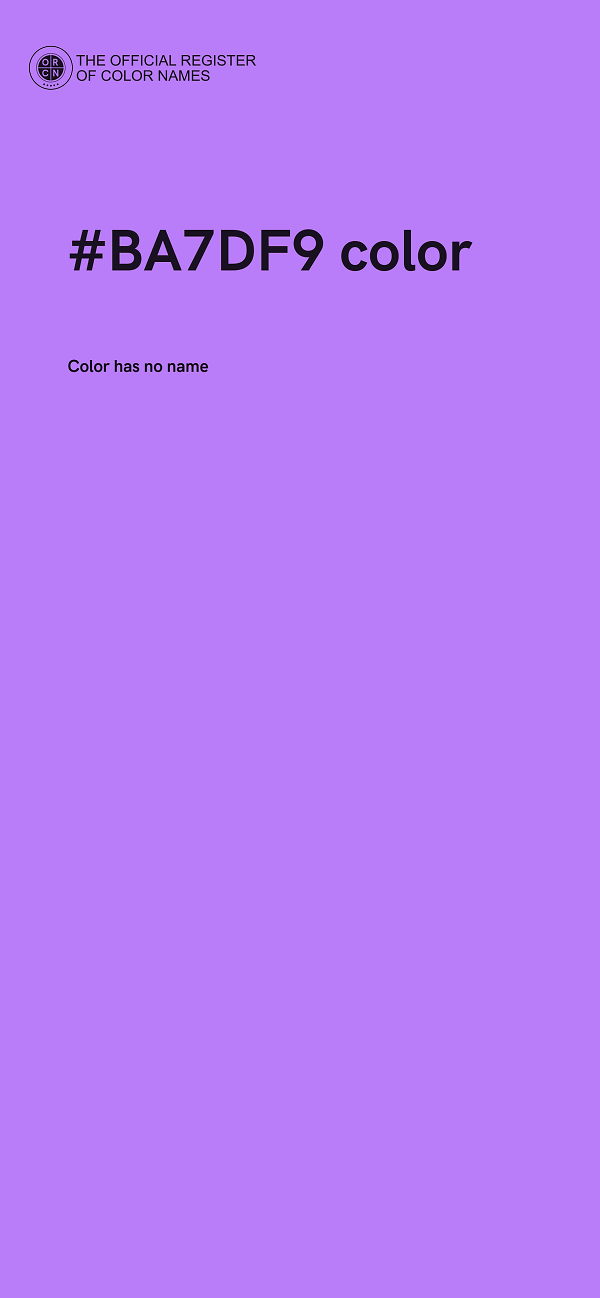 #BA7DF9 color image