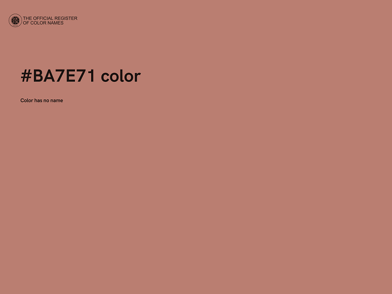 #BA7E71 color image