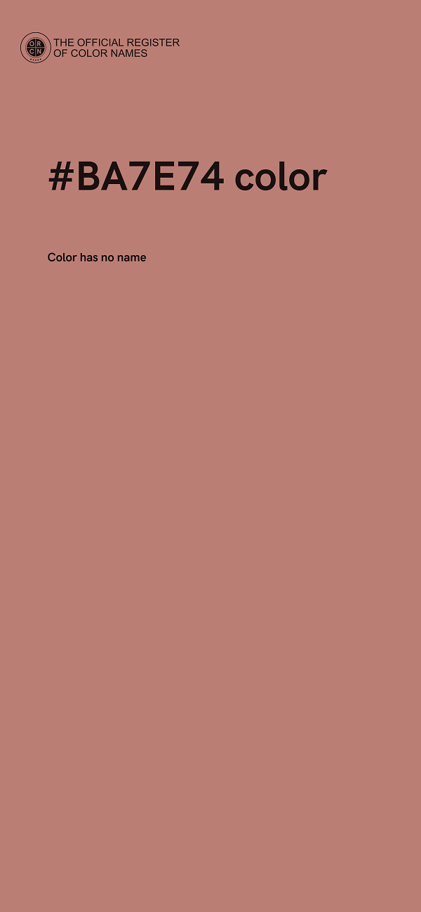 #BA7E74 color image