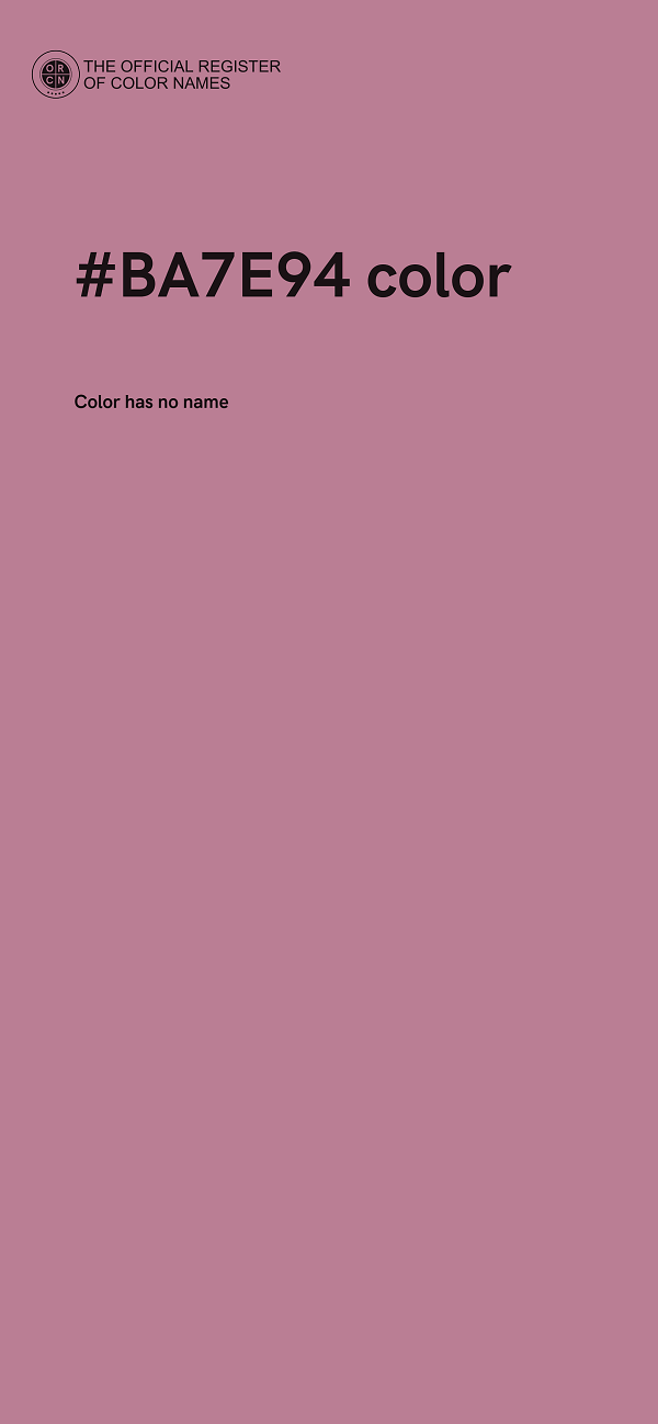 #BA7E94 color image