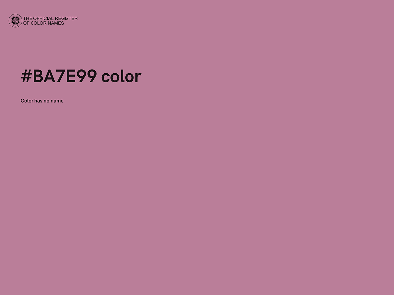 #BA7E99 color image