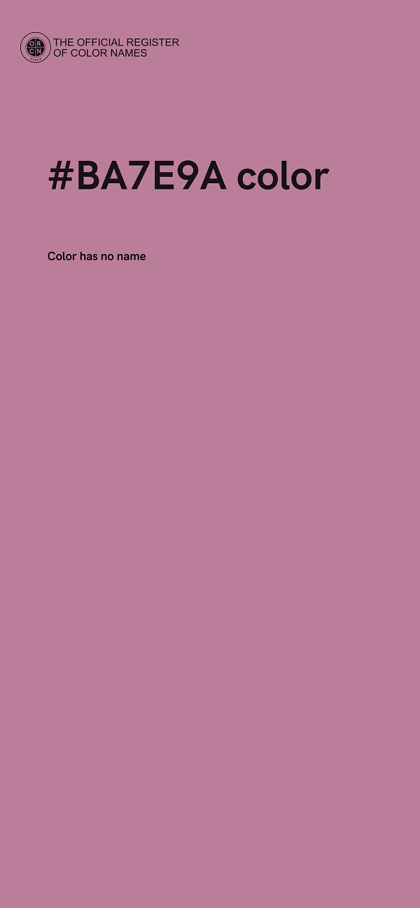 #BA7E9A color image