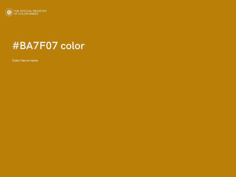 #BA7F07 color image