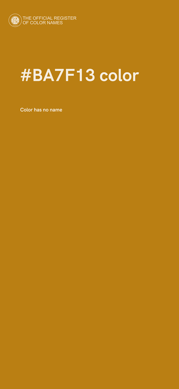 #BA7F13 color image