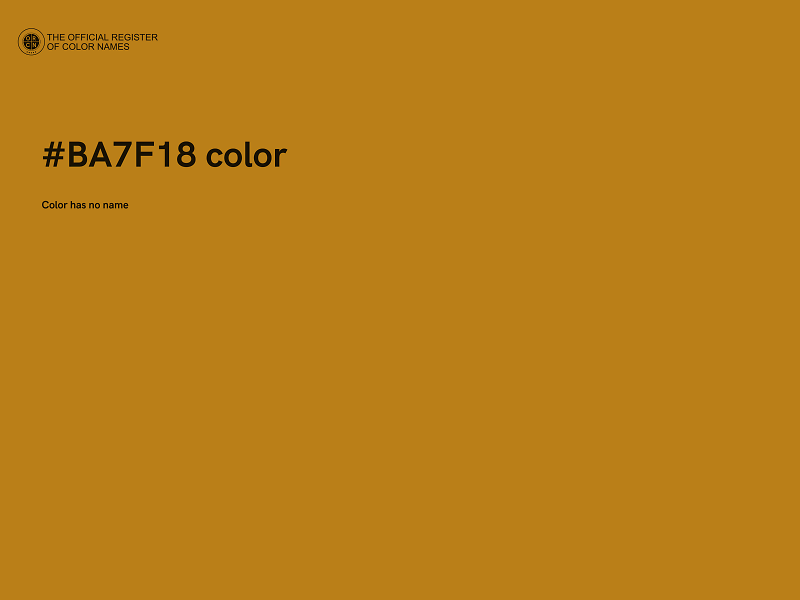 #BA7F18 color image