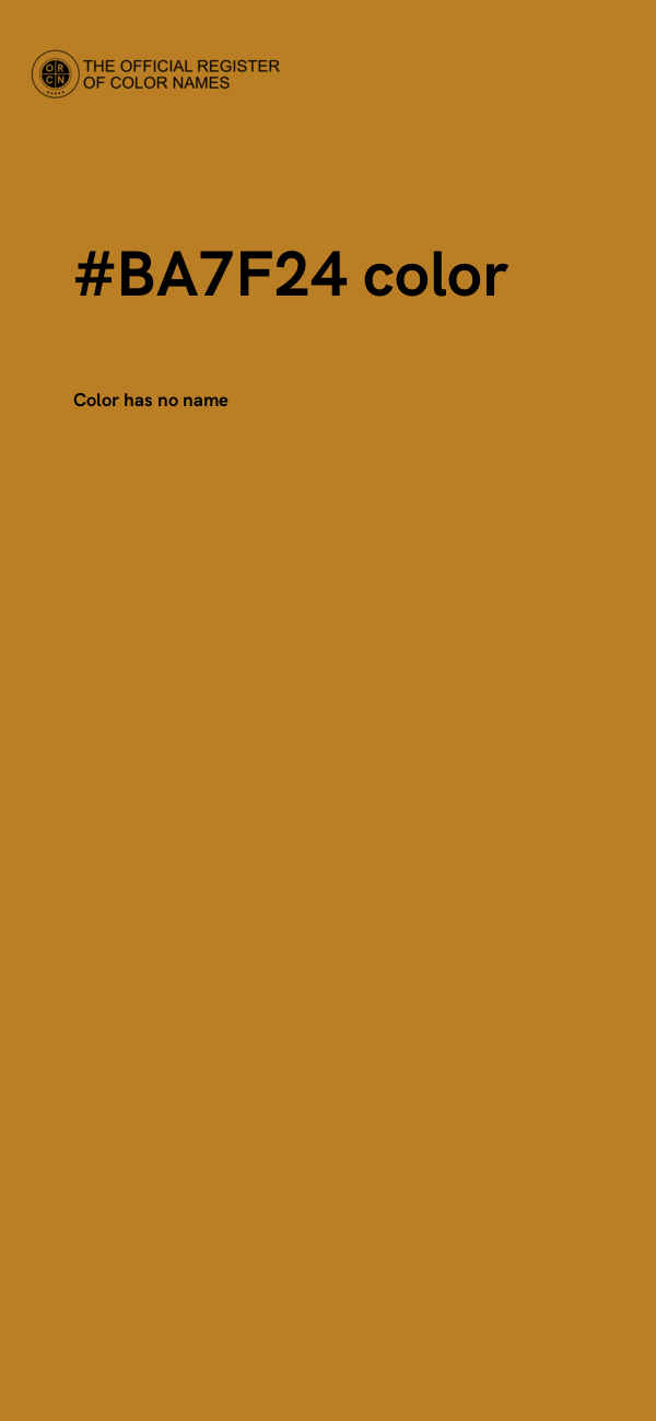 #BA7F24 color image