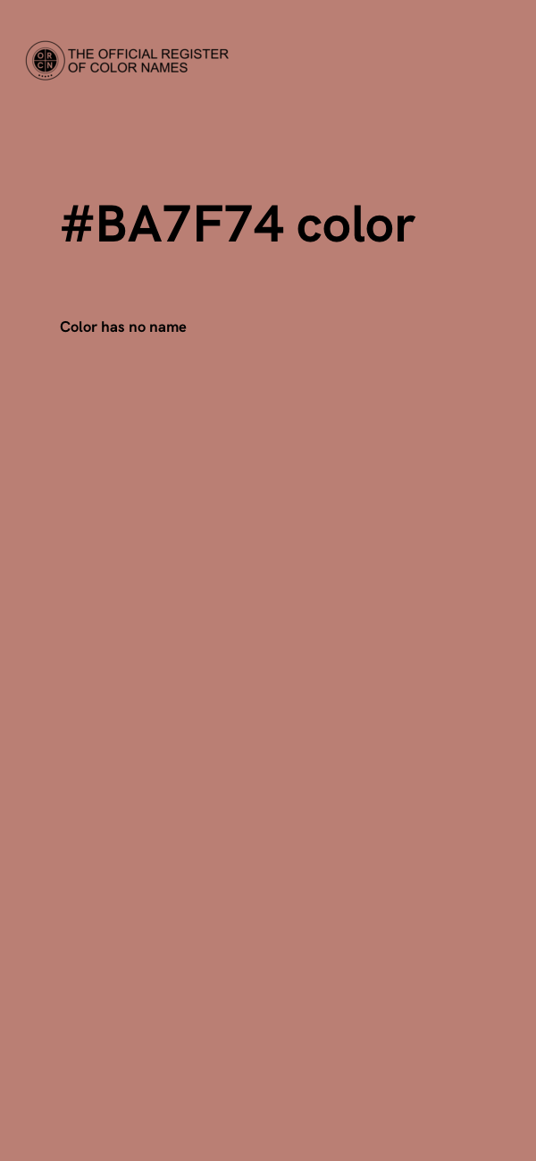 #BA7F74 color image