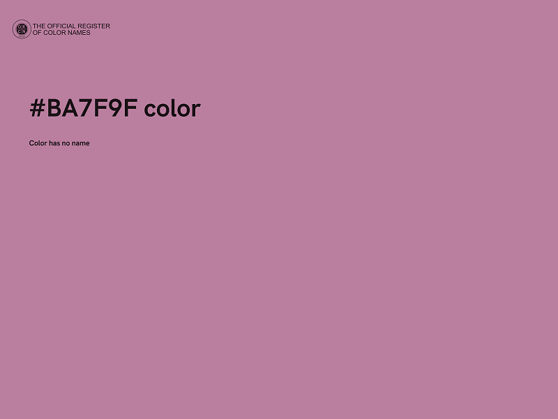 #BA7F9F color image