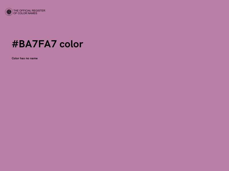 #BA7FA7 color image