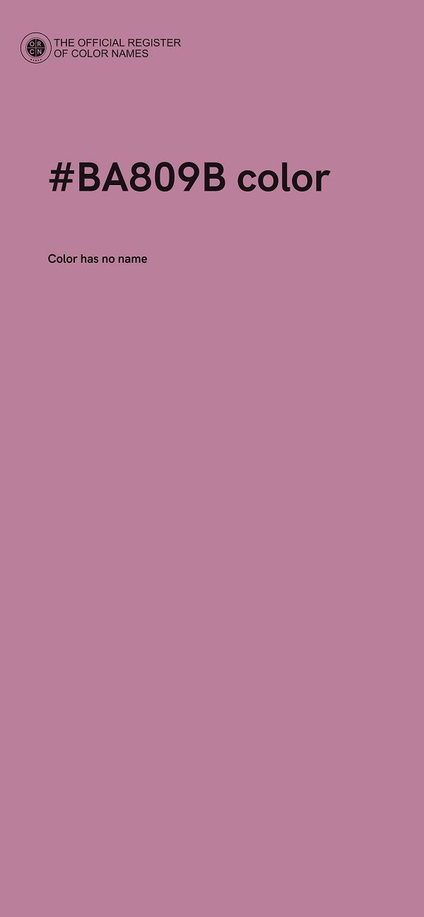 #BA809B color image