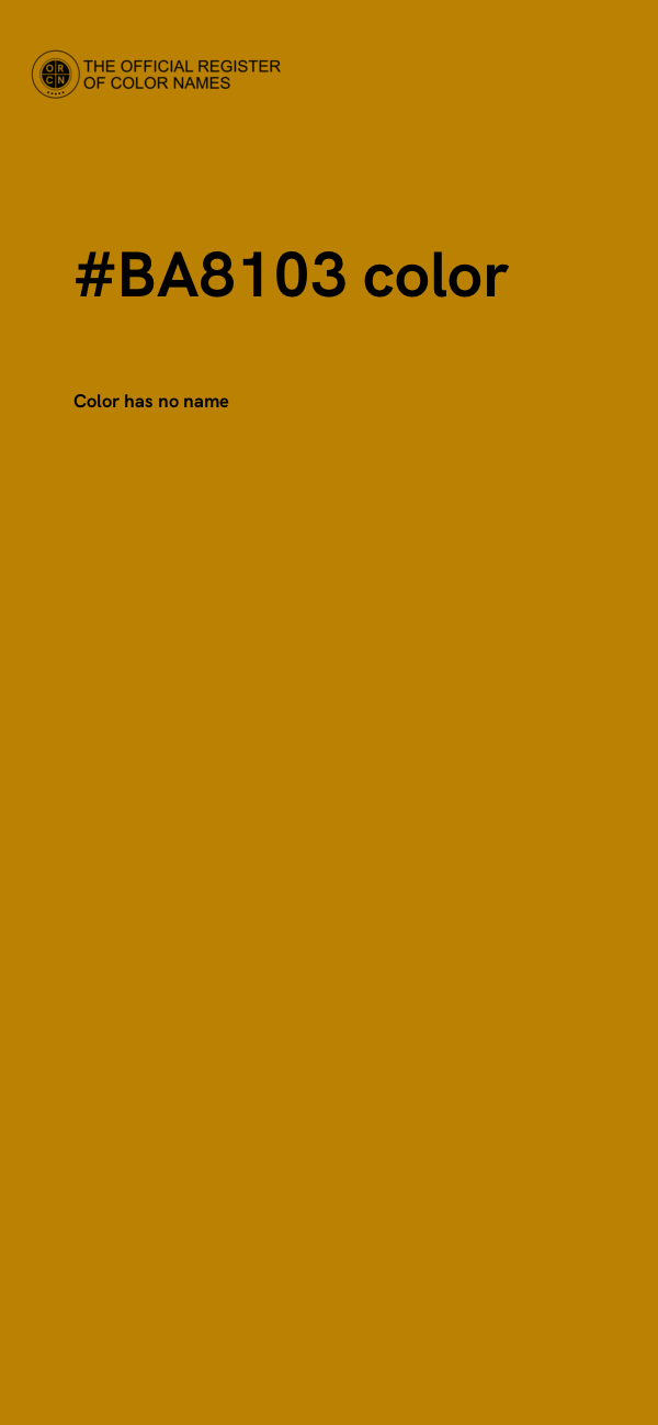 #BA8103 color image