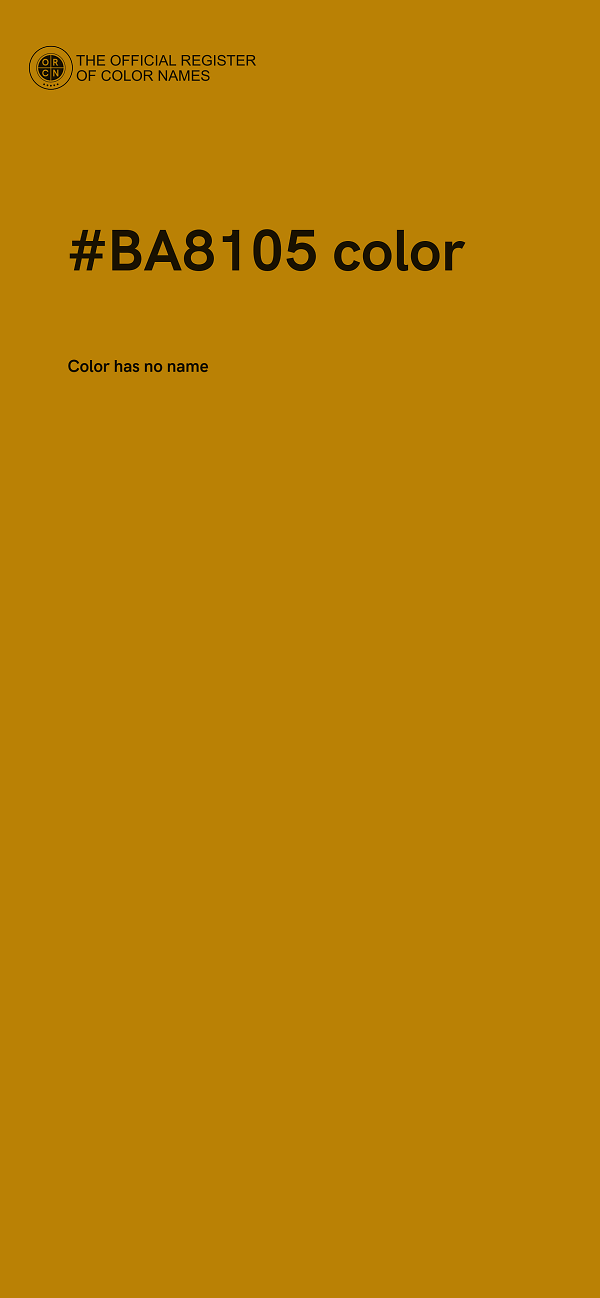 #BA8105 color image