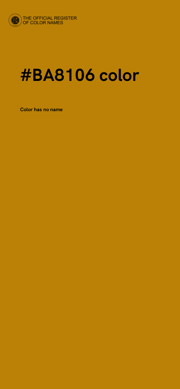 #BA8106 color image