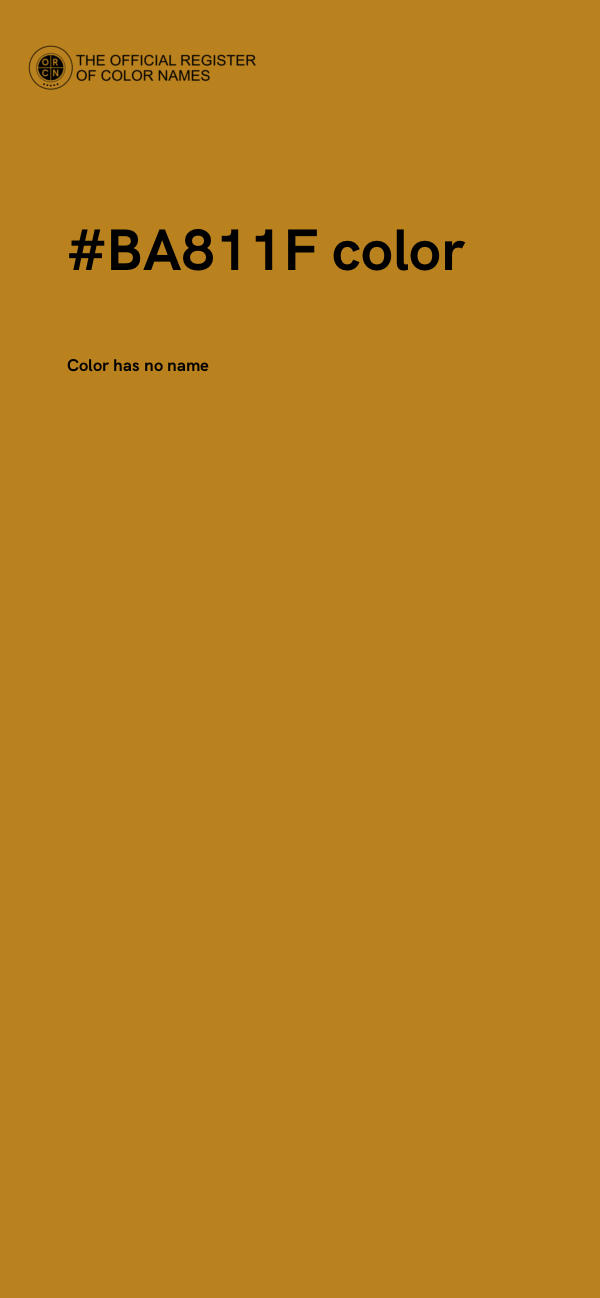 #BA811F color image